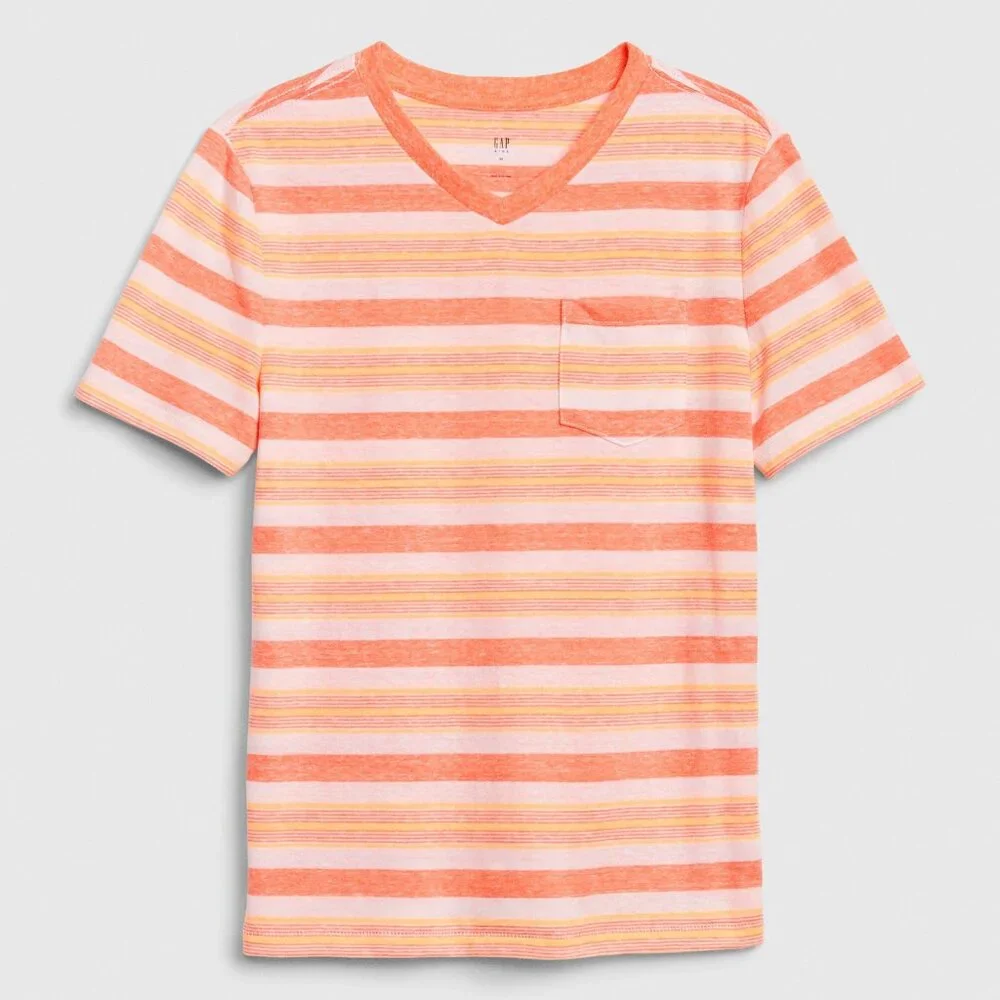 Gap V-neck stripe tee S 6-7